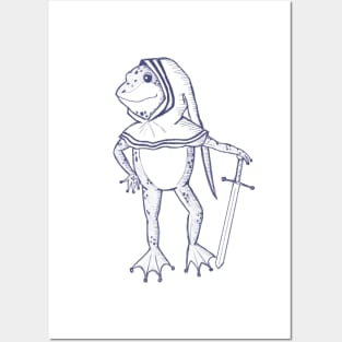 Sketch of a Medieval Frog Vintage style Posters and Art